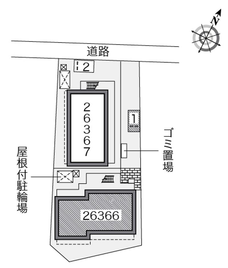 レオパレス三浦海岸Ａ 配置図