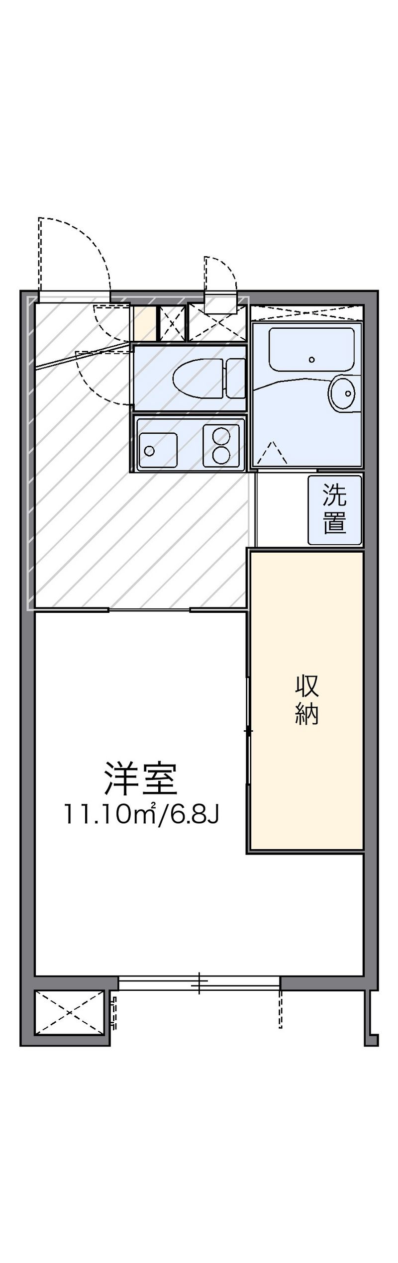 レオパレス渓−せせらぎ− 間取図