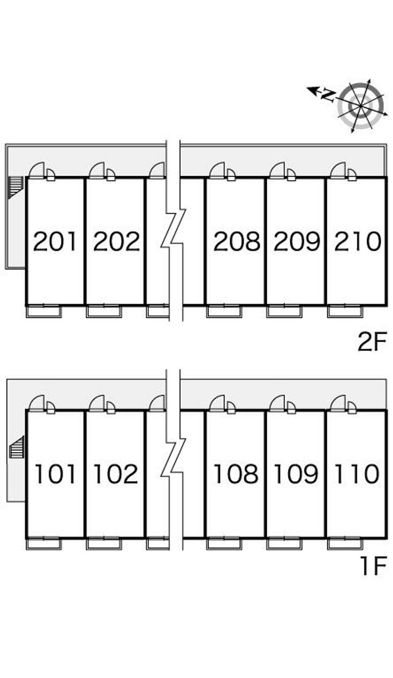 レオパレスプチシャトーＯｎｅ 間取配置図