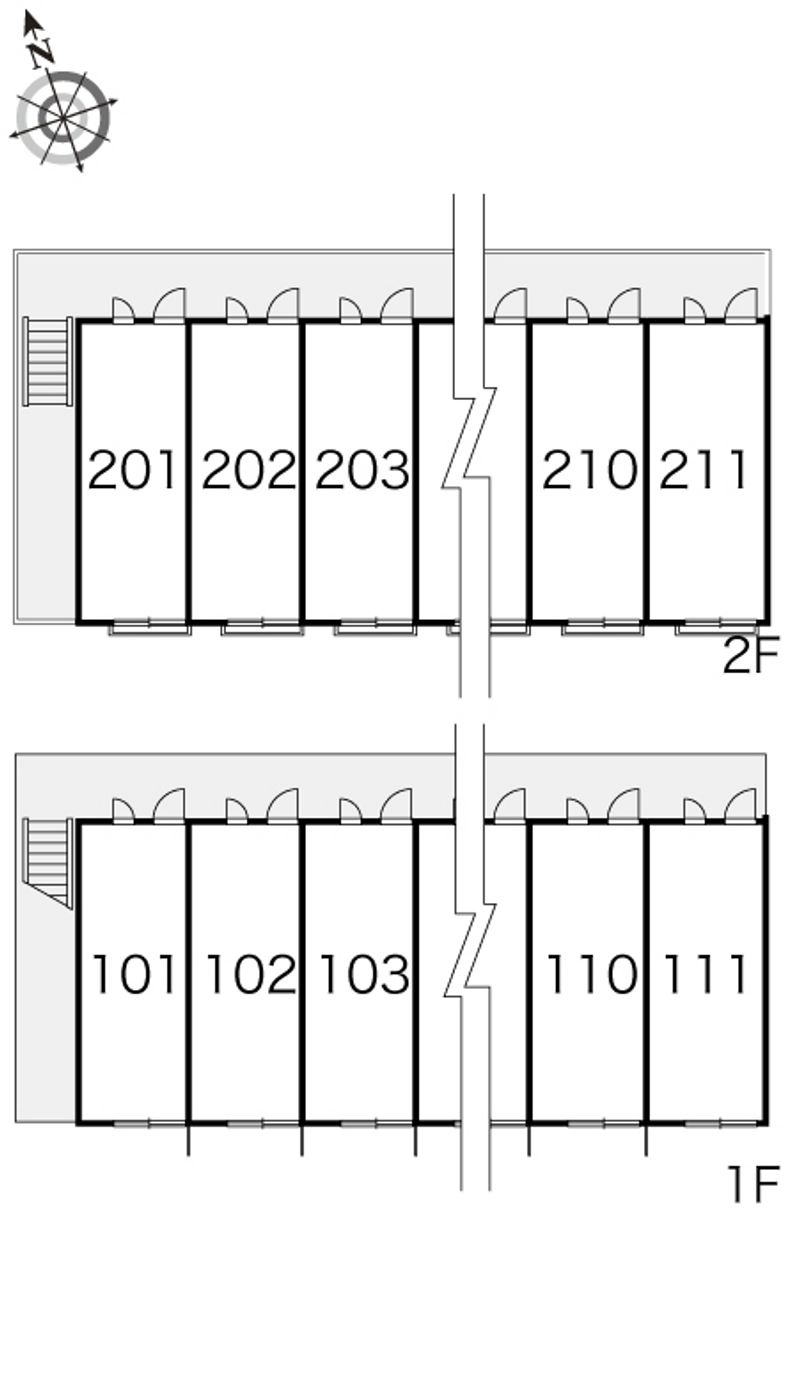 レオパレスプラテリーアⅡ 間取配置図