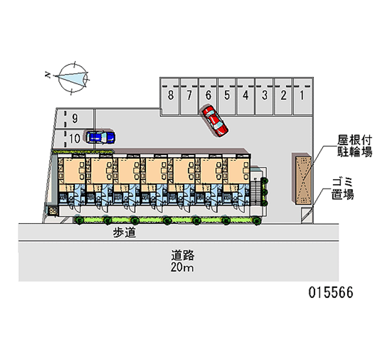 レオパレスリベェール 月極駐車場