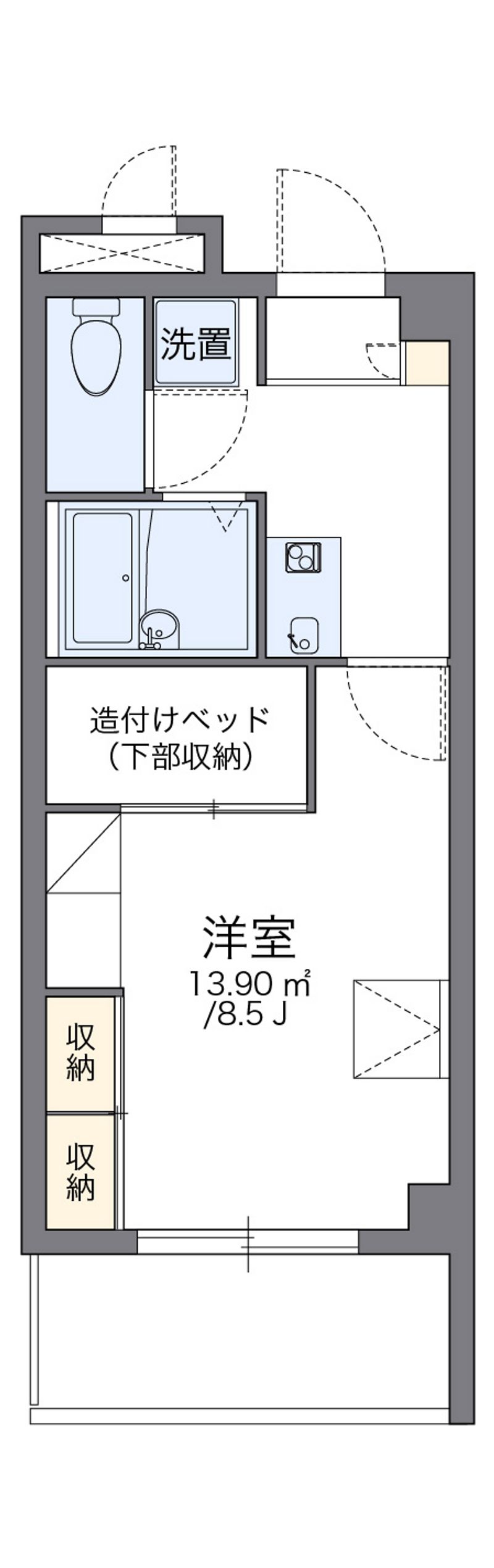 レオパレス小禄當間 間取図