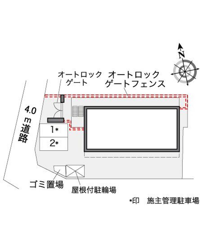レオパレス勝山 配置図