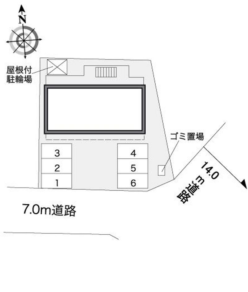 レオパレス東金沢 配置図