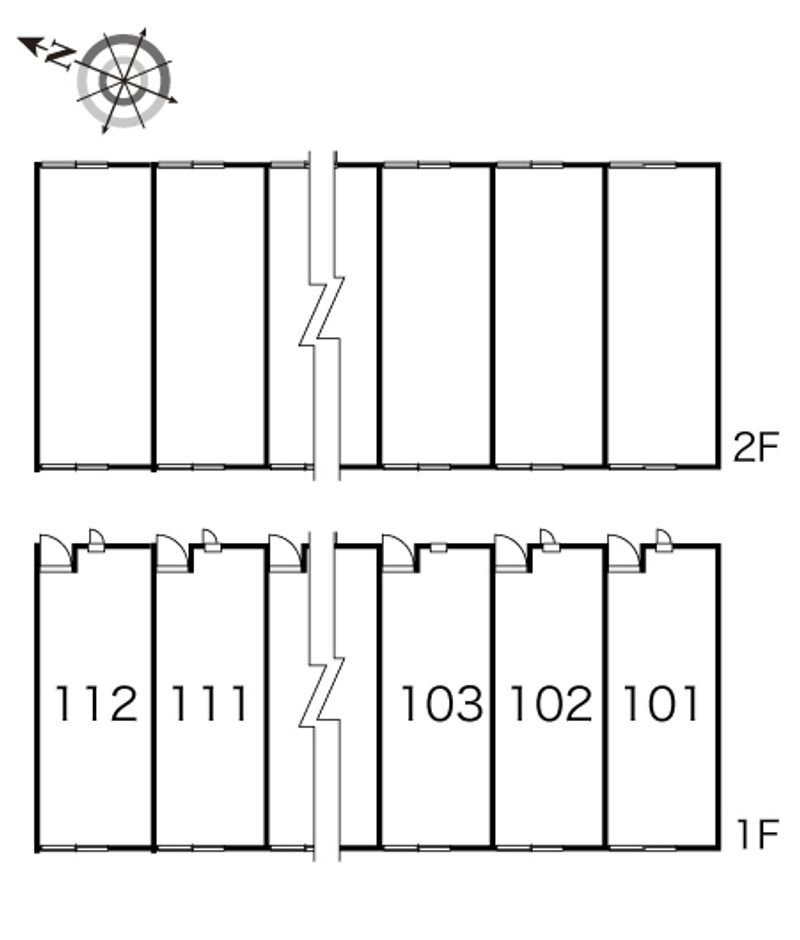 レオパレス備前香芝 間取配置図