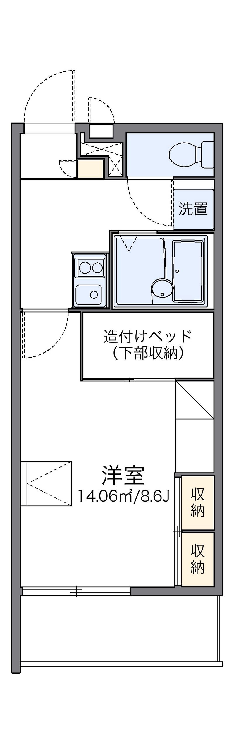 レオパレス辻薬師 間取図