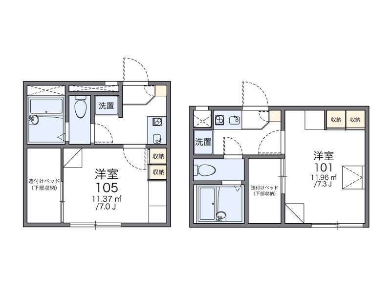 レオパレスシャルマン上野西 間取図
