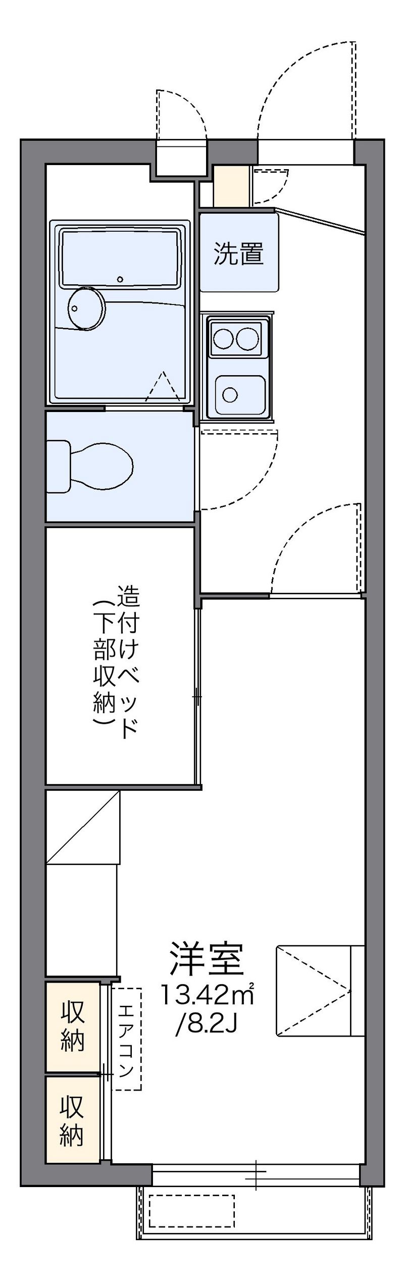 レオパレスオネスティー土井駅東 間取図