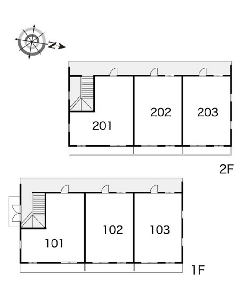 レオパレス西宮北Ｂ 間取り配置図
