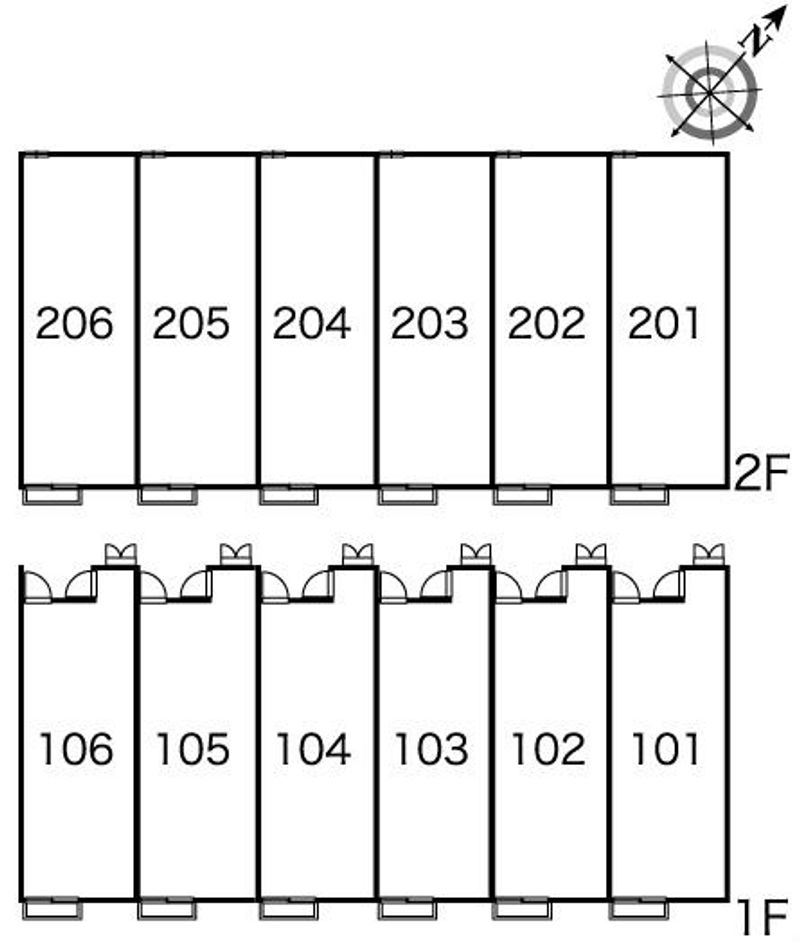 レオパレスイナリⅡ 間取配置図