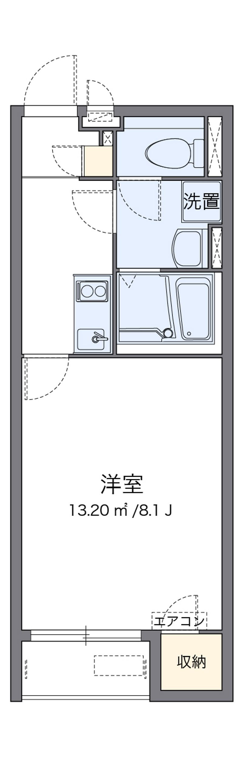クレイノソレイユ扇町 間取図