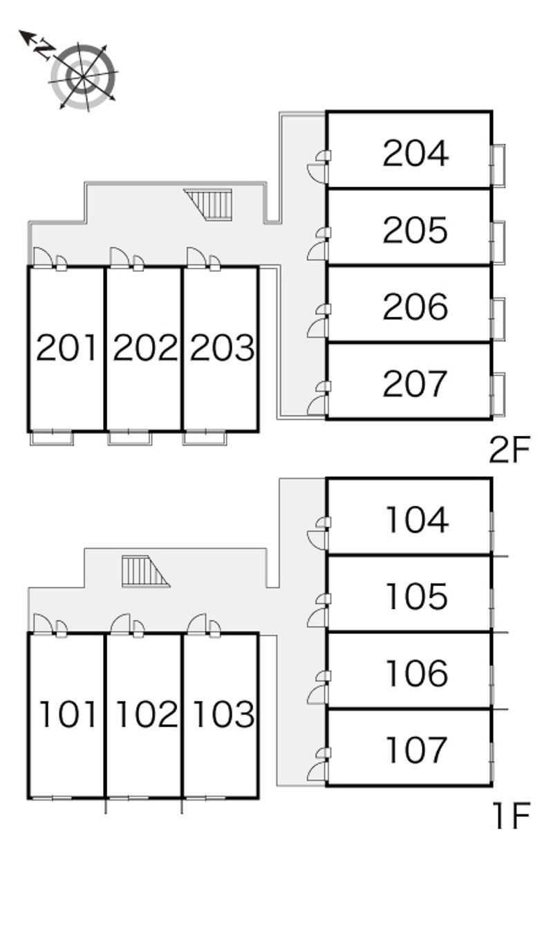 レオパレスロックハウス 間取り配置図