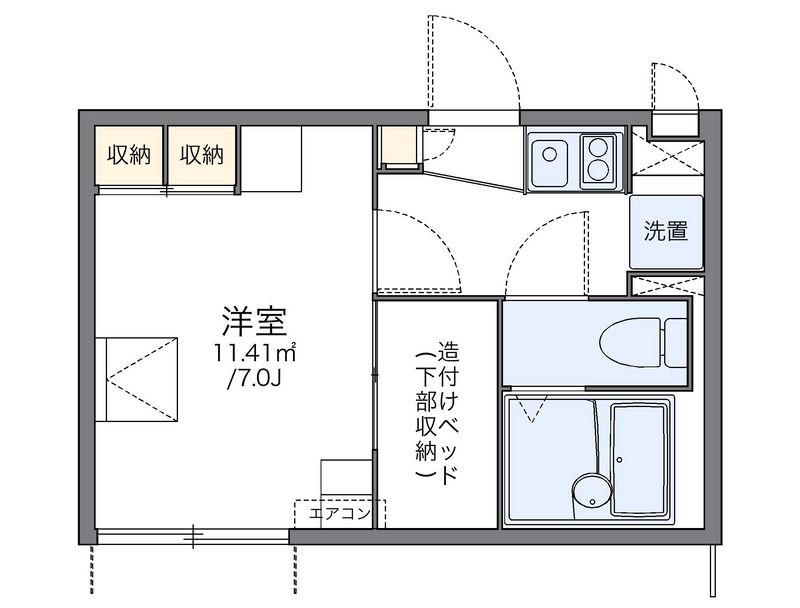 レオパレスプログレ　エヌベータ 間取り