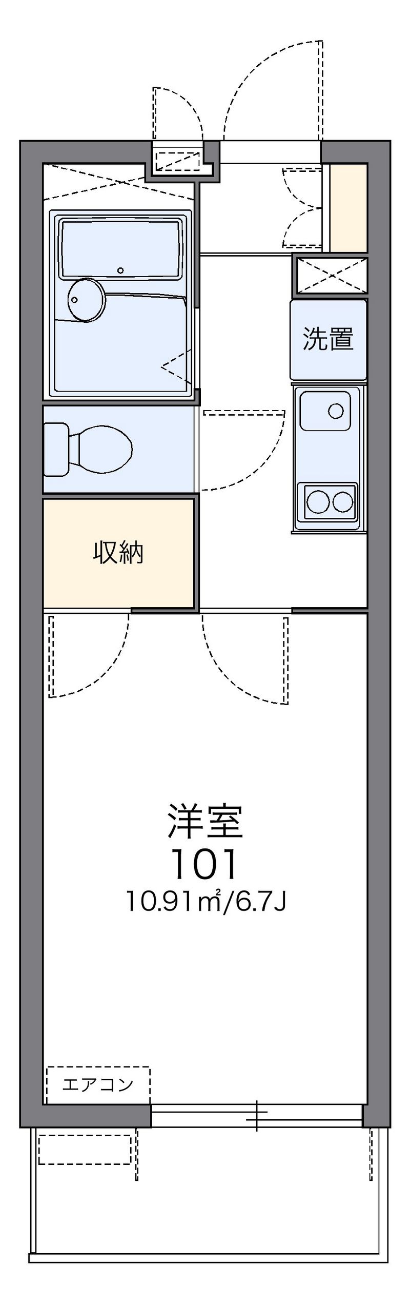 レオパレスソレイユ　箕面 間取図