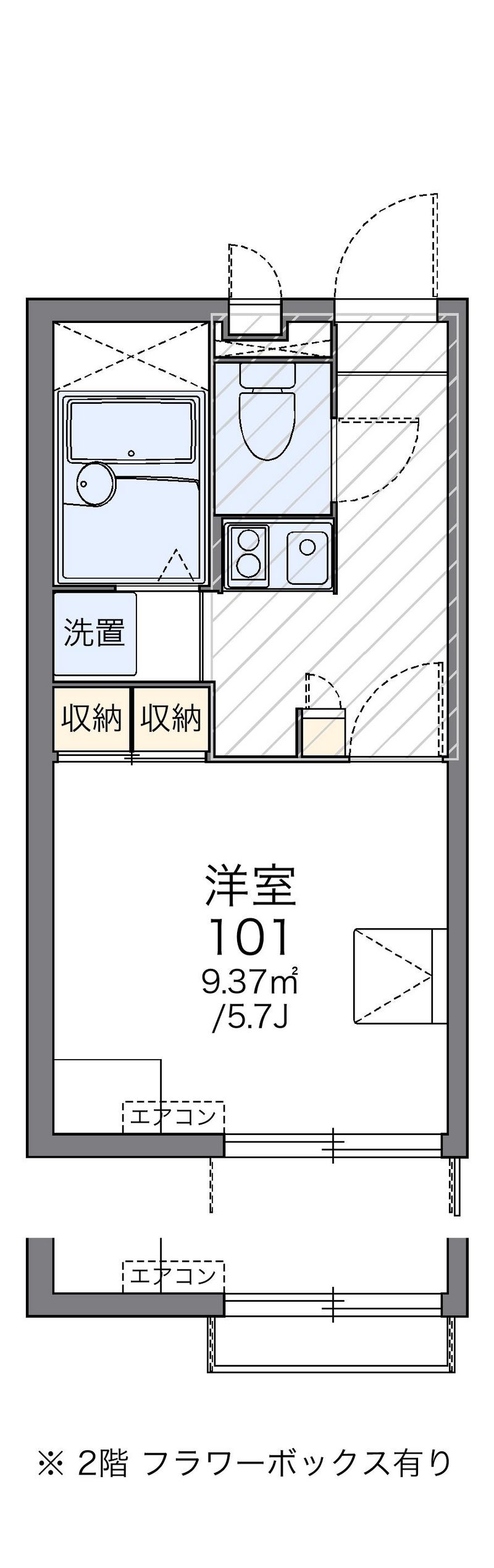 レオパレスＩ　Ｋ　Ｉ　２ 間取図