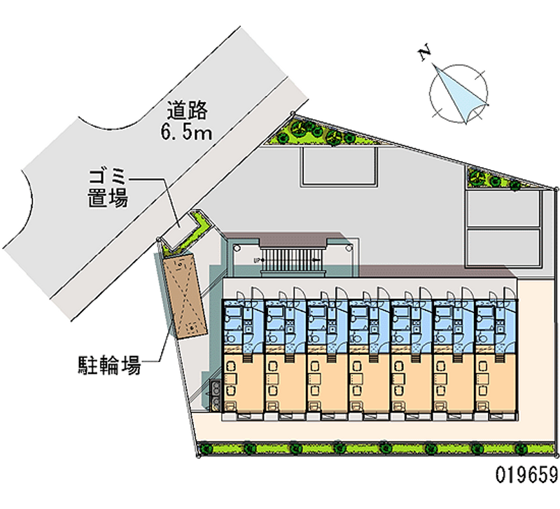 レオパレスキャトル　セゾン 区画図