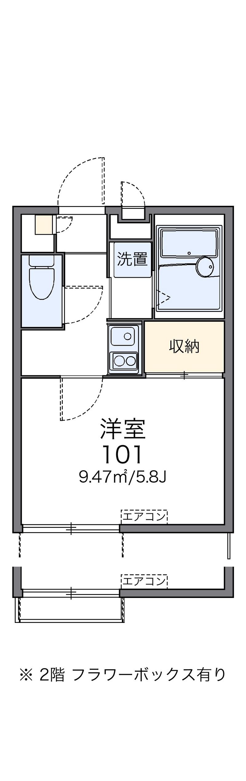 レオパレスグリーンハイツ 間取図