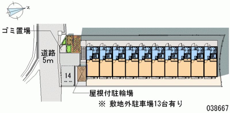 レオパレス俵口ヒルズ 月極駐車場