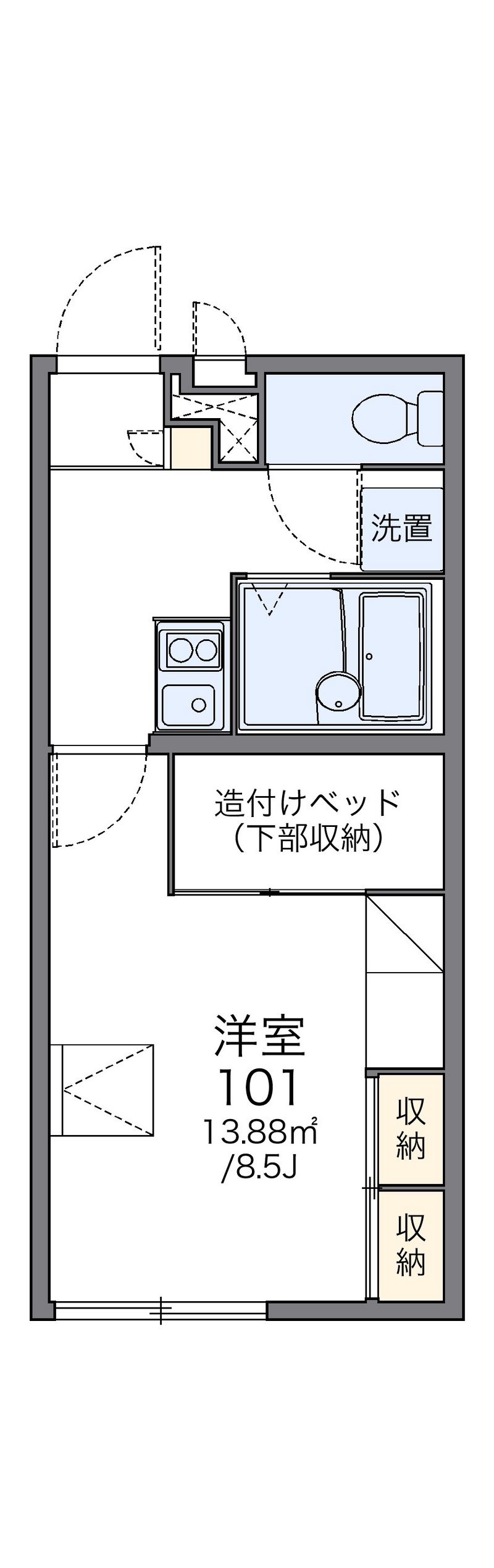 レオパレスソフィア 間取図
