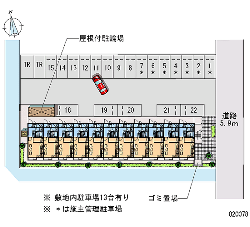 レオパレス川合 月極駐車場