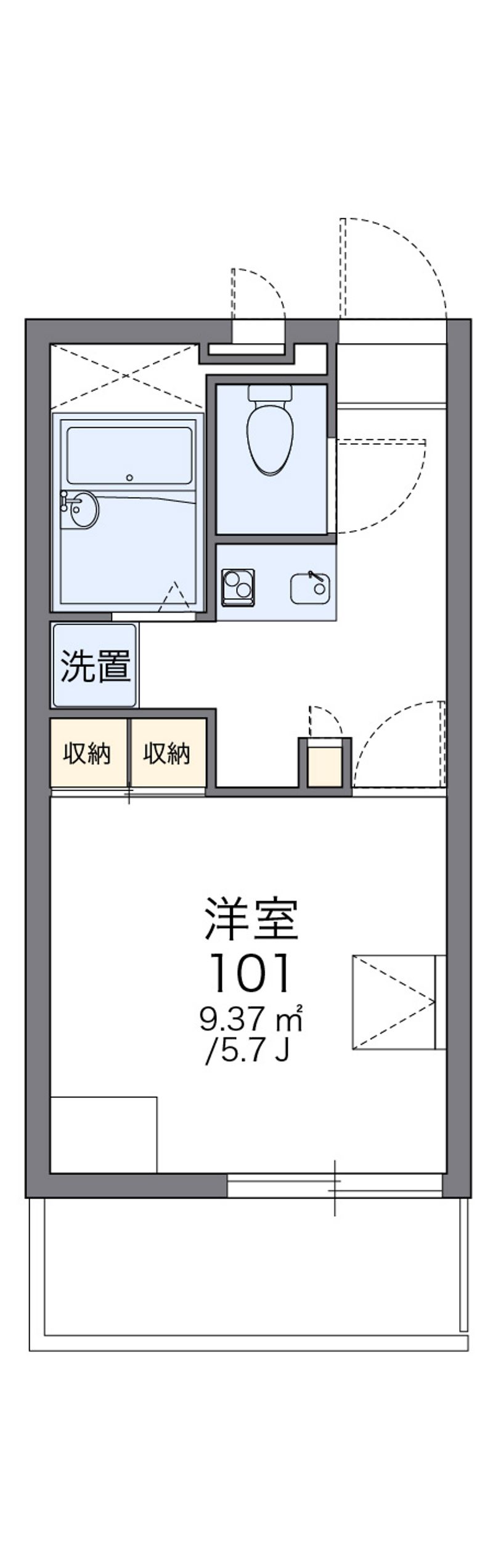 レオパレスエスペランサ分梅 間取図