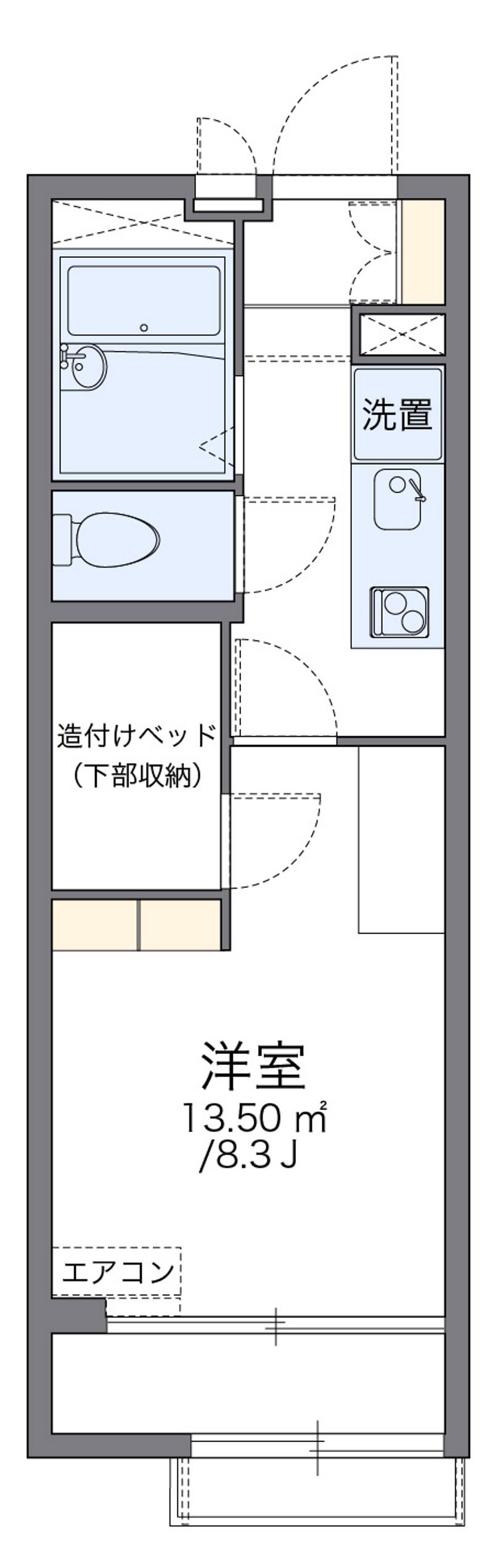 レオパレスボニータドイス 間取図