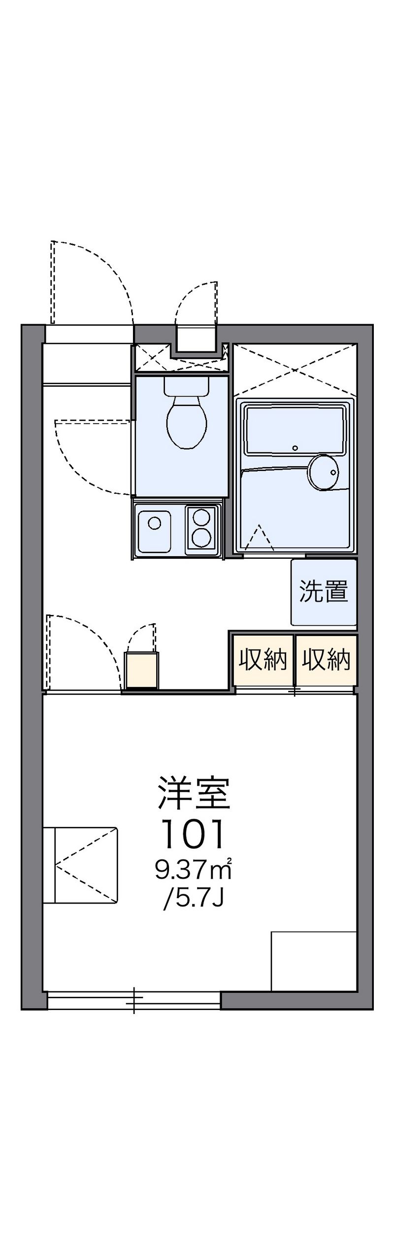 レオパレスサンモール　Ⅰ 間取図