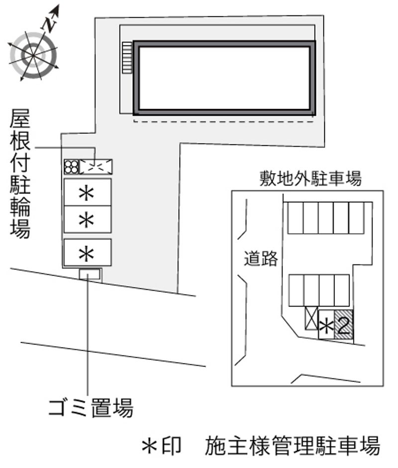 レオパレスアーバンコート東大沢 配置図