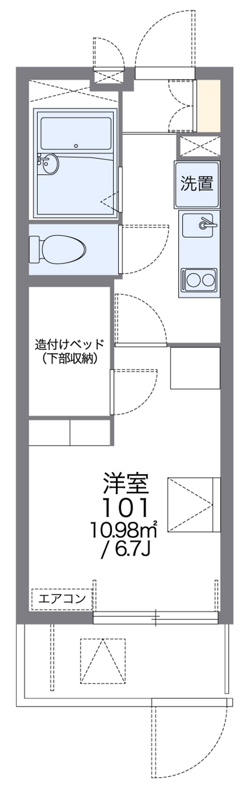 レオパレスホーマルハウト 間取図