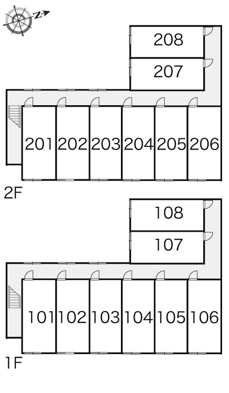 レオパレスアトリオ富岡 間取配置図