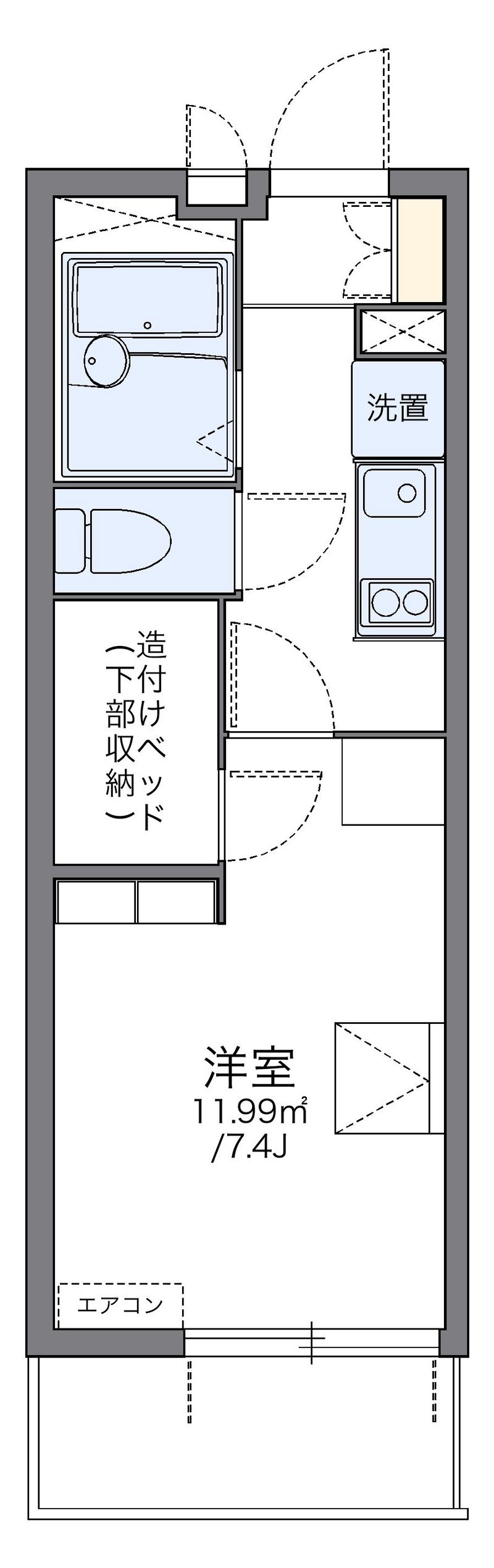 レオパレスのぞみ 間取図