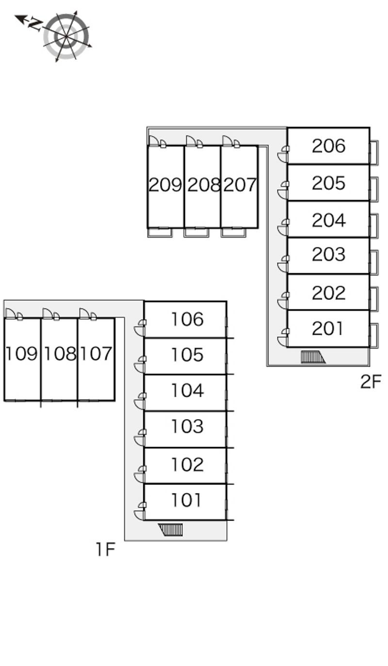 レオパレスバシレイオン 間取配置図