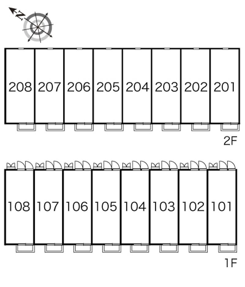 レオパレス薬師堂 間取配置図