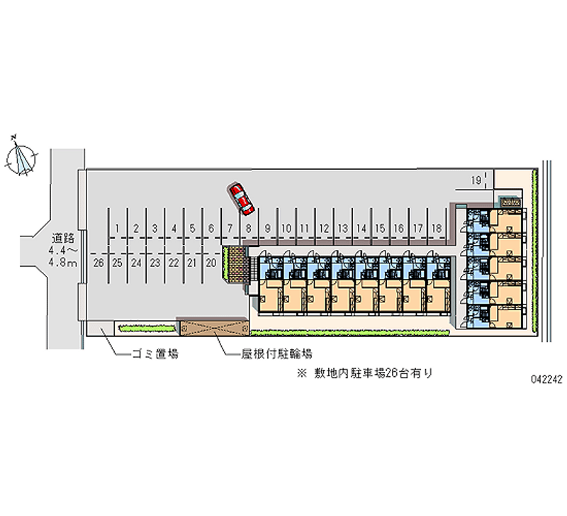 42242 bãi đậu xe hàng tháng