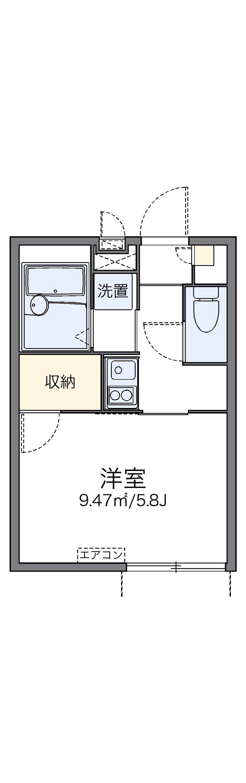 レオパレスヴィラ　ゼルコバ 間取図