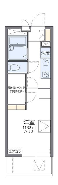 レオパレスバスケットタウン 間取り図