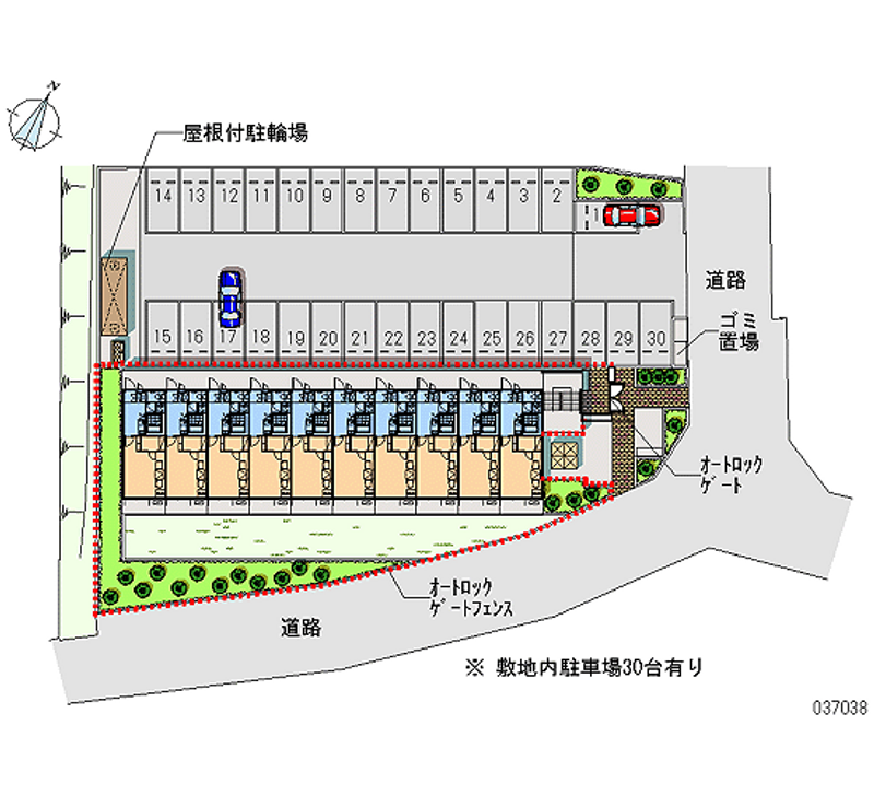 レオパレスバンリュ 月極駐車場