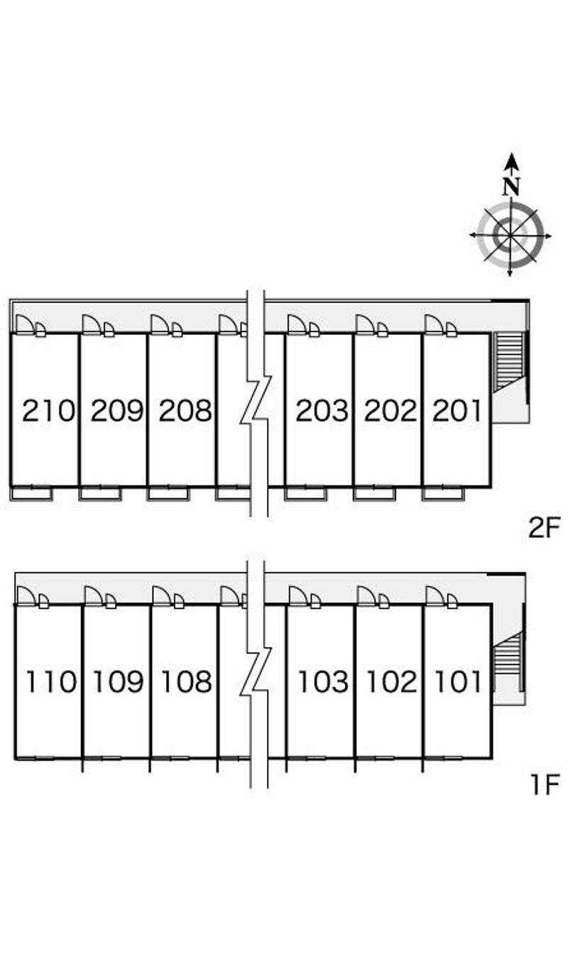 レオパレス安長 間取配置図