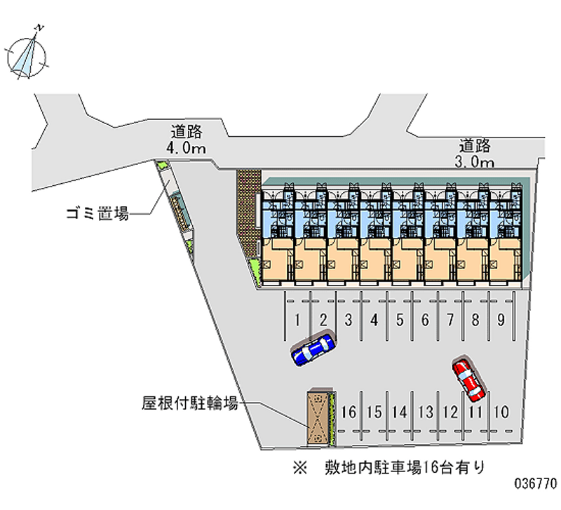 レオパレス北田宮 月極駐車場