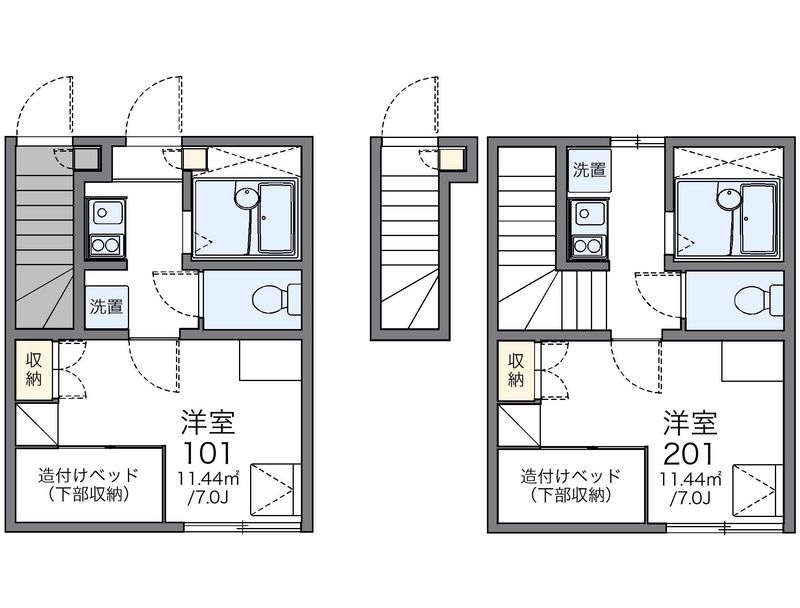 レオパレスウエスト上福岡 間取図