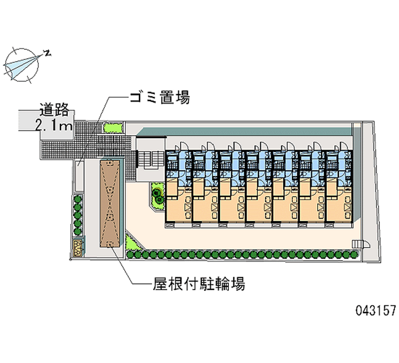 レオパレスグレース　クレストⅠ 区画図