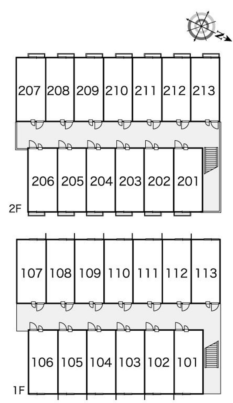 レオパレス奈佐原 間取配置図