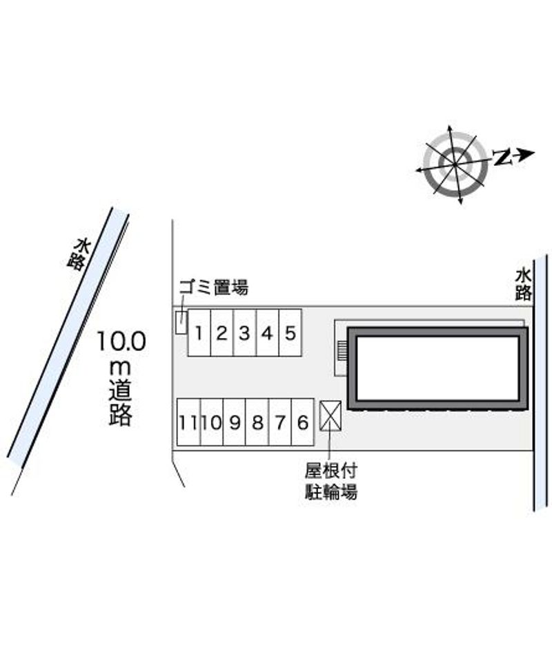 レオパレスエクセル九谷 配置図