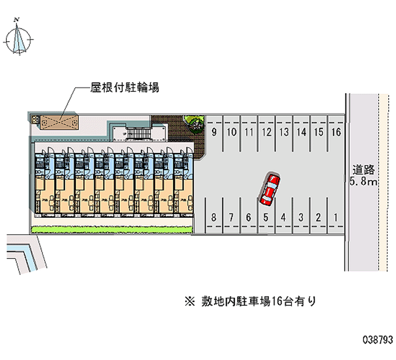 レオパレスアンソレイユ 月極駐車場