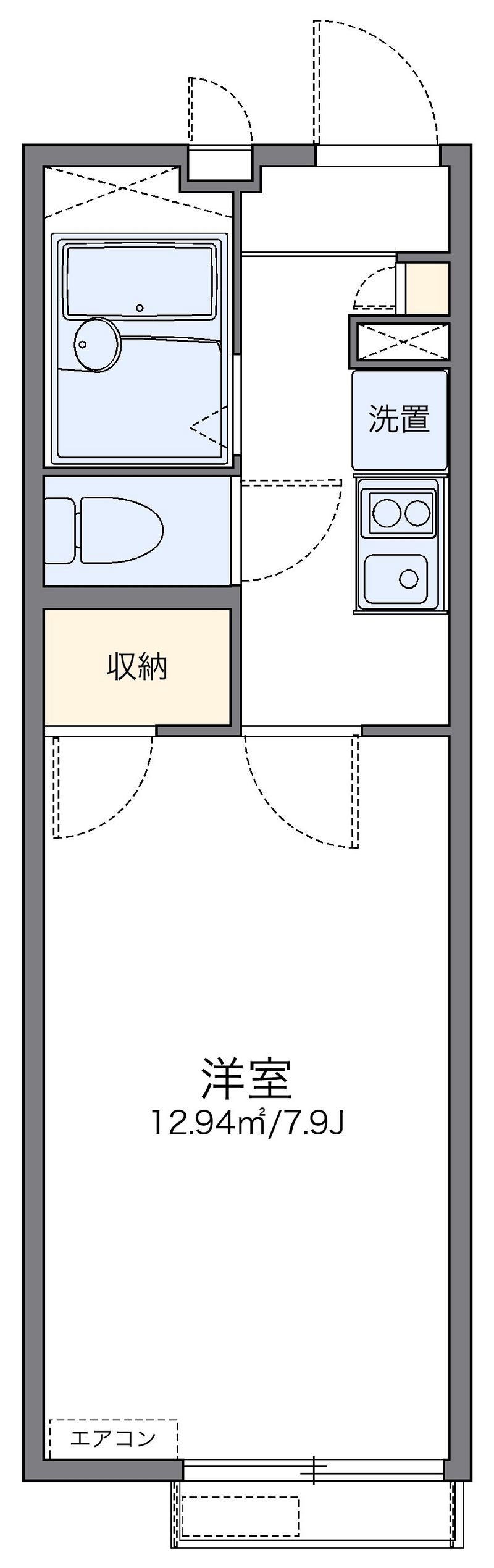 レオパレス富田林西 間取図