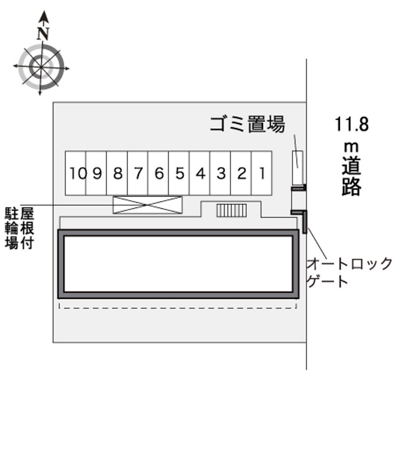 レオパレスＳＫＹＷＩＮＧＳ箱崎 配置図