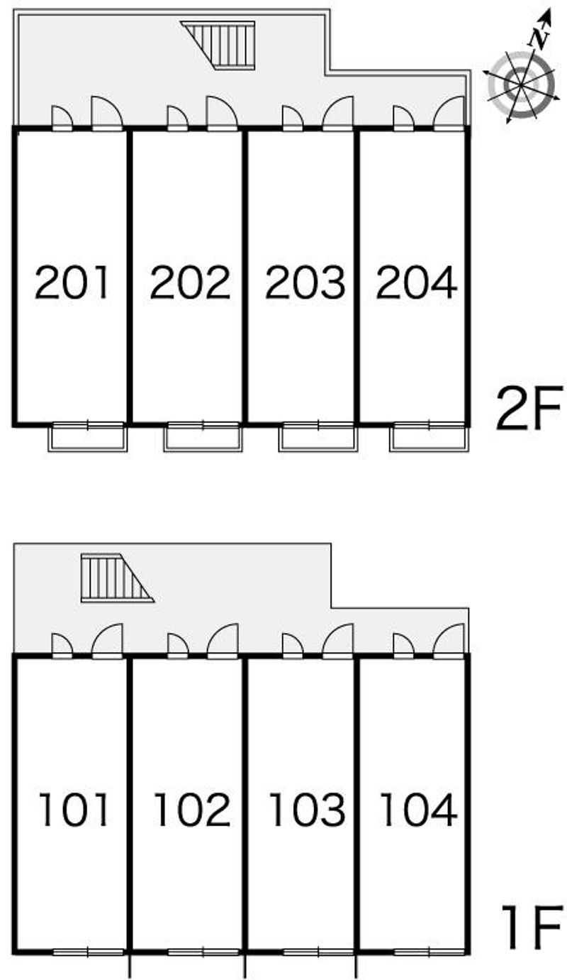 レオパレスレストローズ 間取配置図