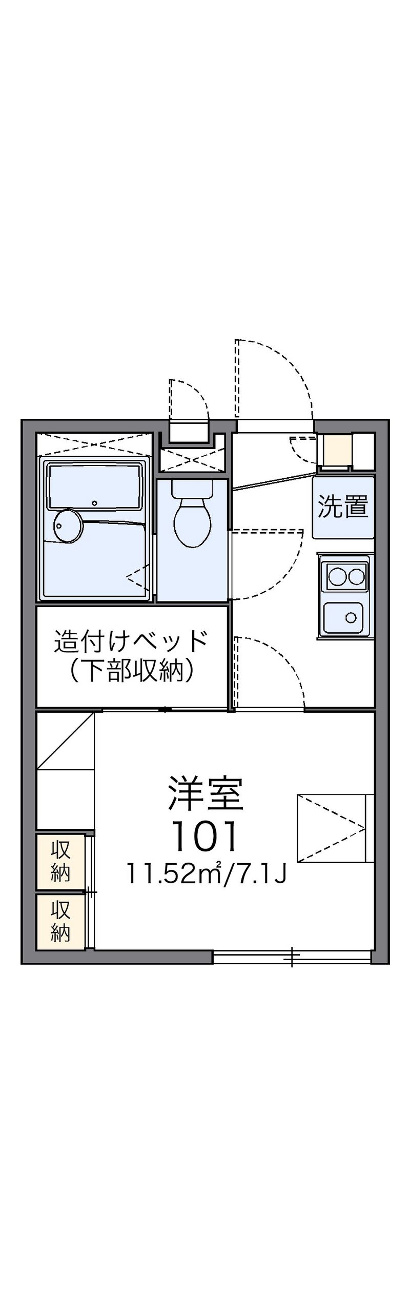 レオパレスクロスロードⅡ 間取図