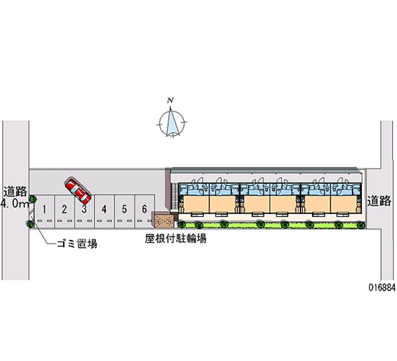 レオパレスドミールＲｉｔｓｕ 月極駐車場