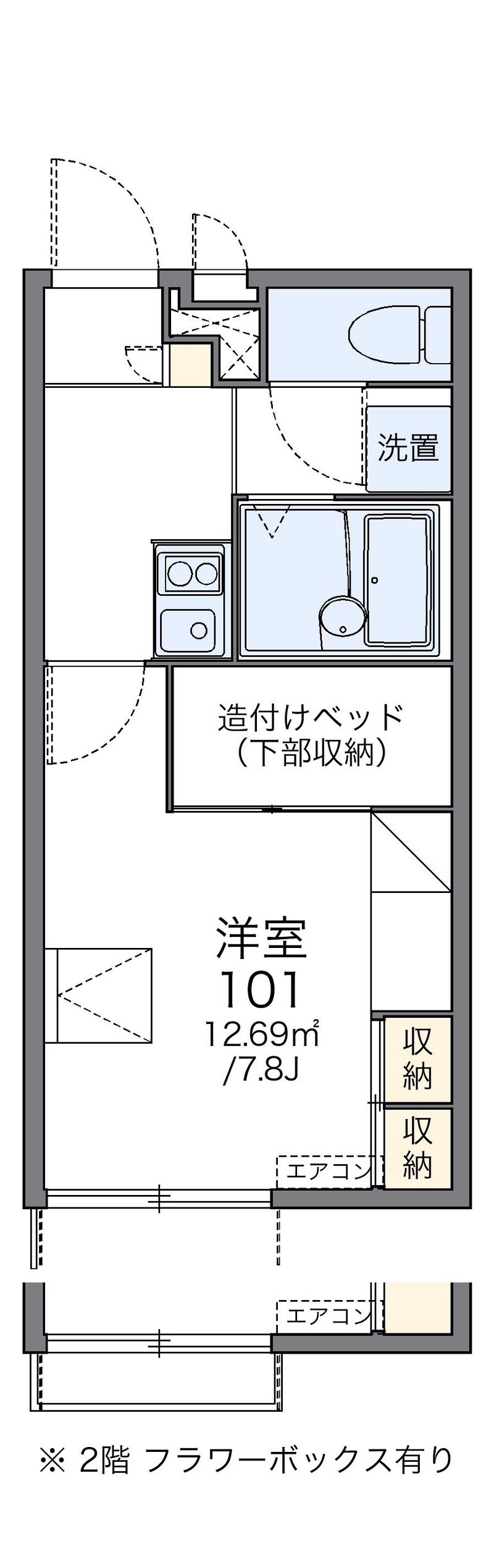 レオパレスジョイ大井 間取図